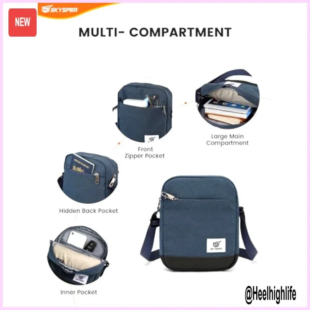 Small Anti-Theft Crossbody Bag RFID Sling Travel Purse Shoulder Bag